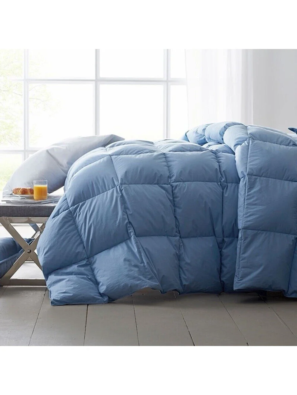 The Company Store LaCrosse RDS Down Comforter King Porcelain Blue Medium